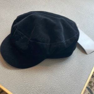 BNWT Zara corduroy black newsboy sailor hat S